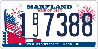 MD license plate 1BJ7388