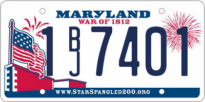MD license plate 1BJ7401