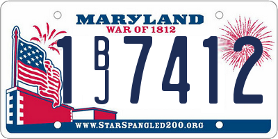 MD license plate 1BJ7412