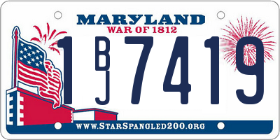 MD license plate 1BJ7419