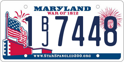 MD license plate 1BJ7448