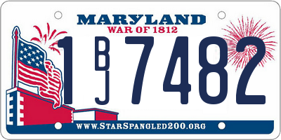 MD license plate 1BJ7482