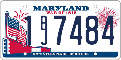 MD license plate 1BJ7484