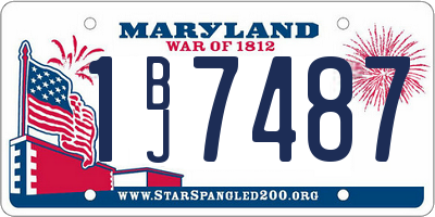 MD license plate 1BJ7487