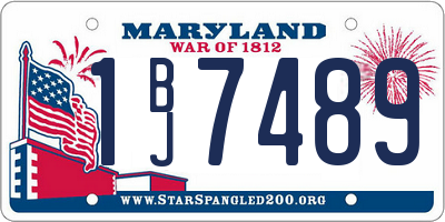 MD license plate 1BJ7489