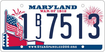 MD license plate 1BJ7513