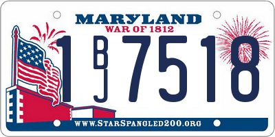 MD license plate 1BJ7518