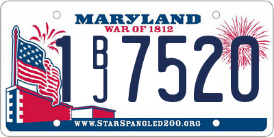 MD license plate 1BJ7520