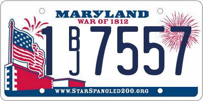 MD license plate 1BJ7557