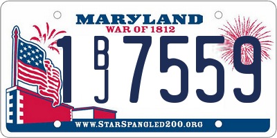 MD license plate 1BJ7559