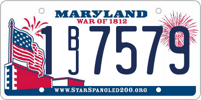 MD license plate 1BJ7579