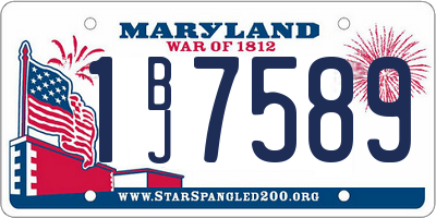 MD license plate 1BJ7589