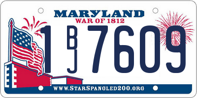 MD license plate 1BJ7609