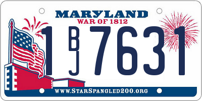 MD license plate 1BJ7631