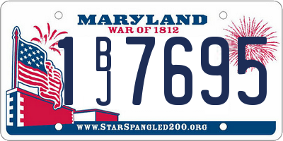 MD license plate 1BJ7695