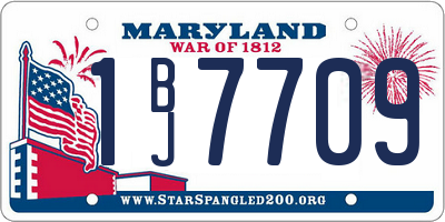 MD license plate 1BJ7709