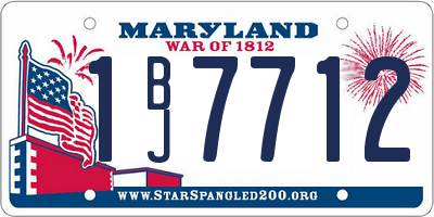 MD license plate 1BJ7712