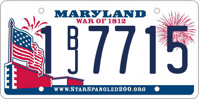 MD license plate 1BJ7715