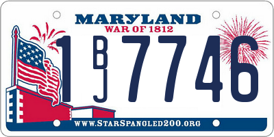 MD license plate 1BJ7746