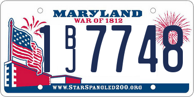 MD license plate 1BJ7748