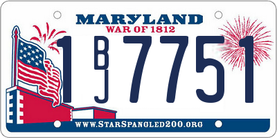 MD license plate 1BJ7751