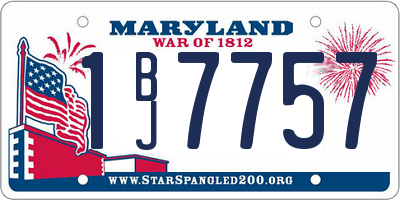MD license plate 1BJ7757
