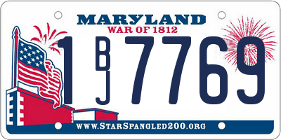 MD license plate 1BJ7769