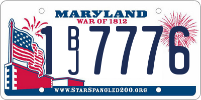MD license plate 1BJ7776