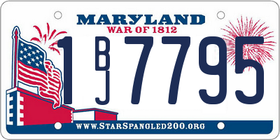 MD license plate 1BJ7795