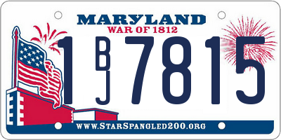 MD license plate 1BJ7815