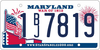 MD license plate 1BJ7819