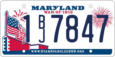 MD license plate 1BJ7847