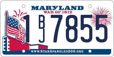 MD license plate 1BJ7855