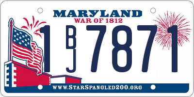 MD license plate 1BJ7871