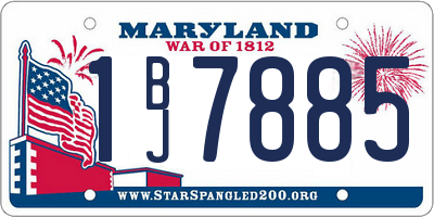 MD license plate 1BJ7885