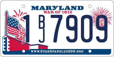 MD license plate 1BJ7909