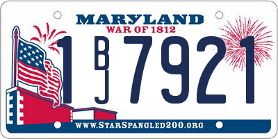 MD license plate 1BJ7921