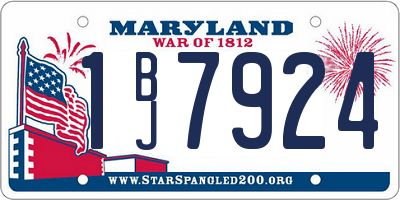 MD license plate 1BJ7924