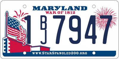 MD license plate 1BJ7947