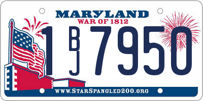 MD license plate 1BJ7950