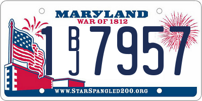 MD license plate 1BJ7957