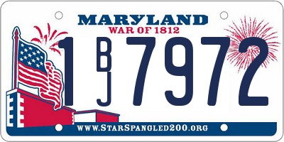 MD license plate 1BJ7972