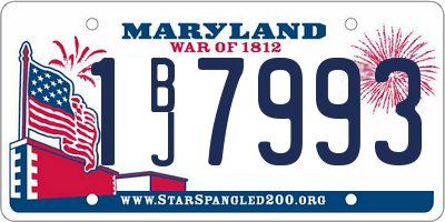 MD license plate 1BJ7993
