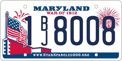 MD license plate 1BJ8008
