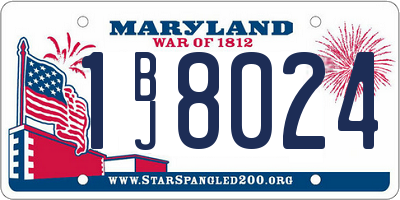 MD license plate 1BJ8024