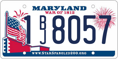MD license plate 1BJ8057