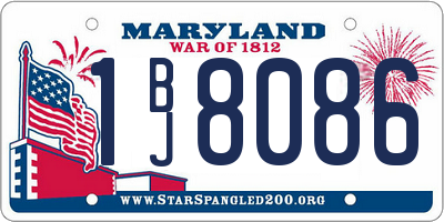 MD license plate 1BJ8086