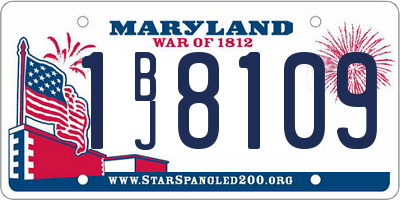 MD license plate 1BJ8109