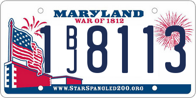 MD license plate 1BJ8113