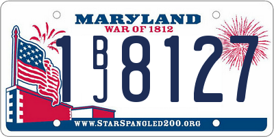 MD license plate 1BJ8127